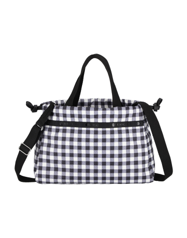 업타운 깅엄 시티 드로우스트링 크로스백