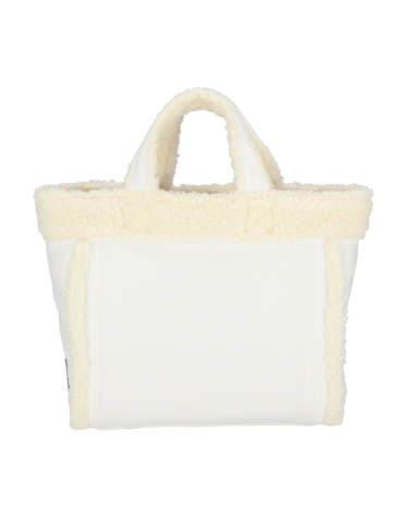 화이트 데님/크림 셰르파 스몰 투웨이 데님 토트백