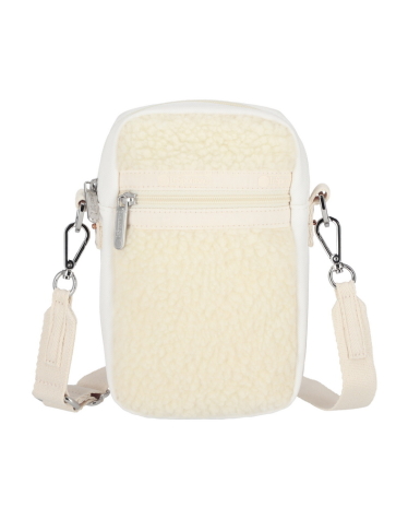 화이트 데님/크림 셰르파 폰 크로스바디