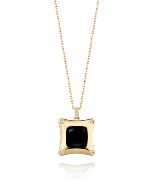 Gold Cushion  골드 쿠션 오닉스 목걸이