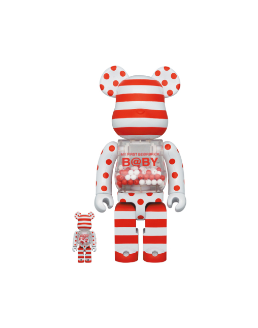 400%+100% MY FIRST BEARBRICK BABY RED & SILVER CHROME Ver.