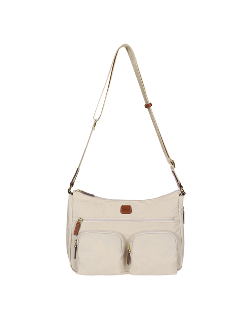 엑스백 호보 메신저백 베이지