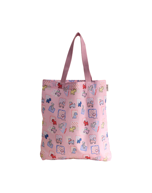 스몰 폴더웨이 토트 - 도그 패치워크