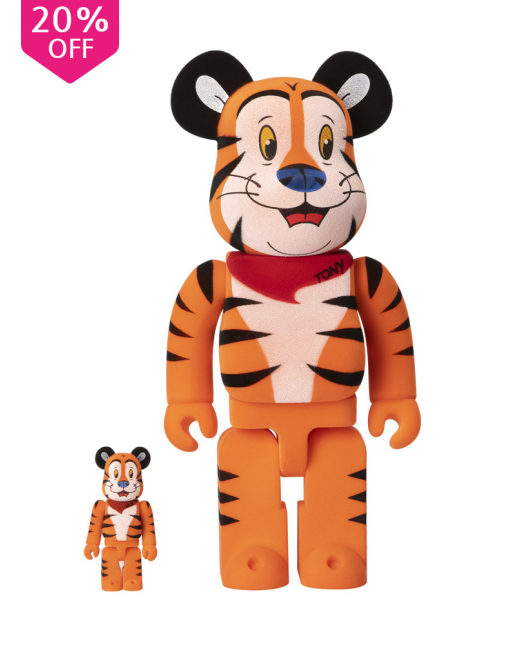 400%+100% BEARBRICK TONY THE TIGER FLOCKY Ver.