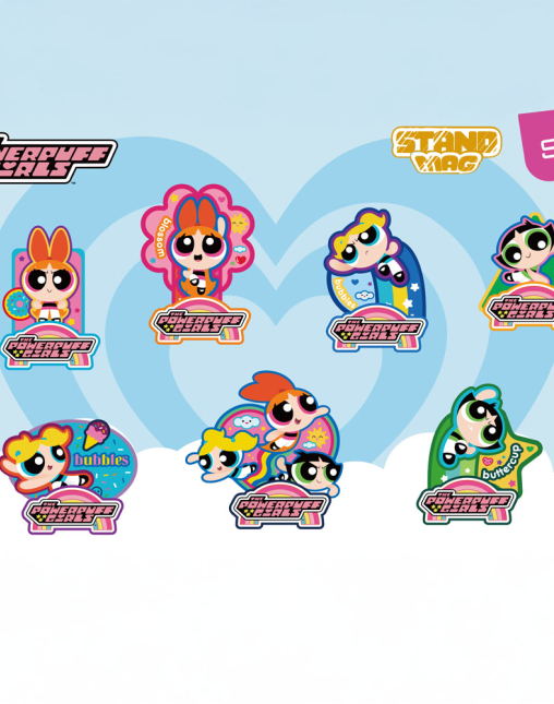 The Powerpuff Girls Standing Magnetic Badge