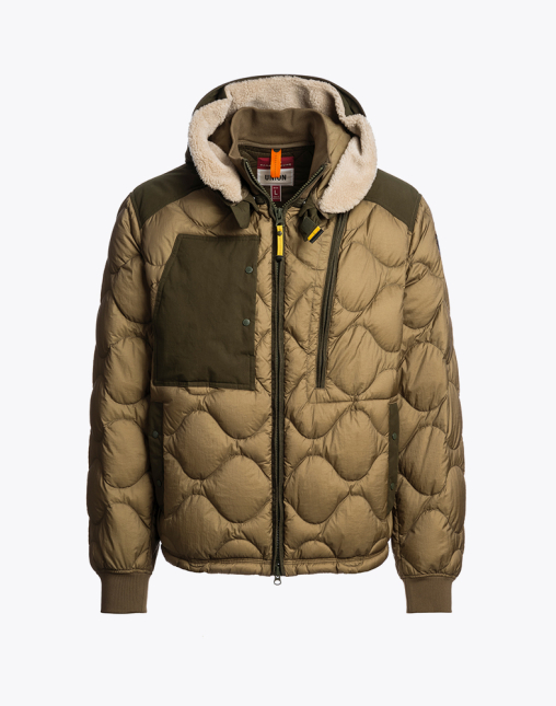 남성 숏 다운 후드 재킷 아쿠탄-EARTH/DEEP MOSS (25WMPMPUUD02PJB038)