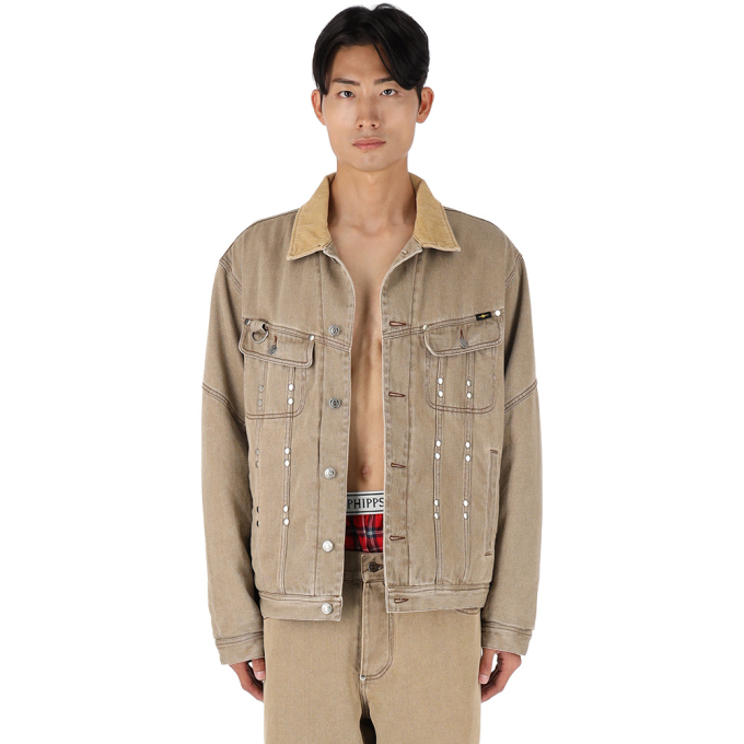 스터드 데님 자켓