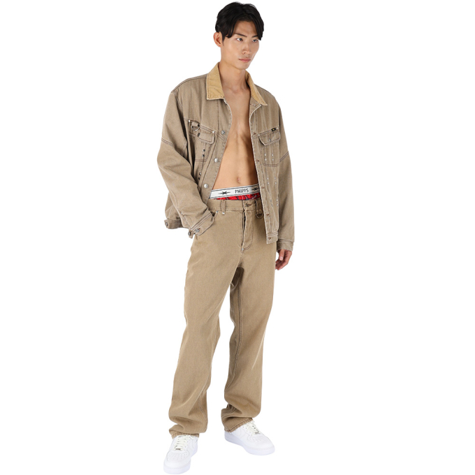 스터드 데님 자켓