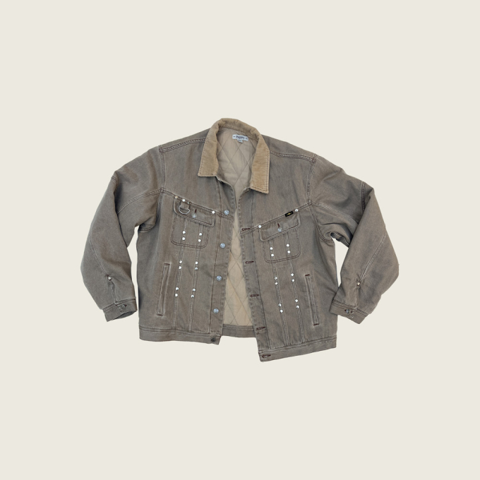 스터드 데님 자켓