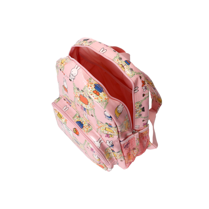 키즈 클래식 라지 메쉬 포켓 백팩 - 미피 워드로브 핑크