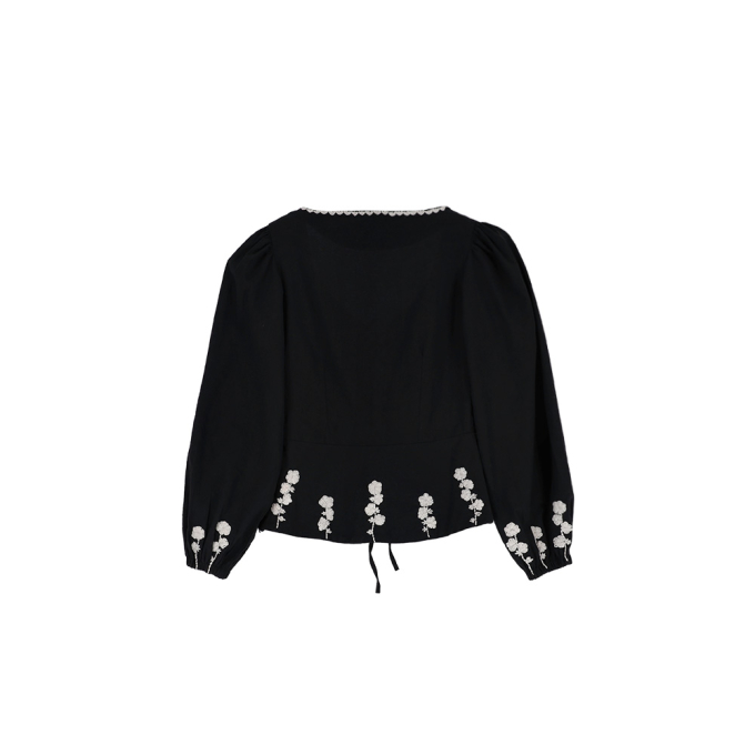 티타니아 핸드 엠브로이더드 코르셋 블라우스