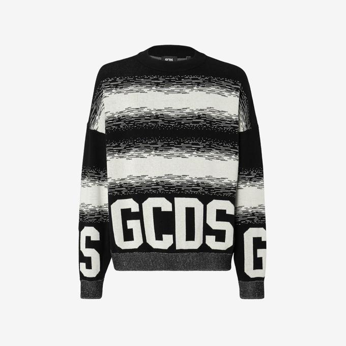 GCDS 로우 밴드 데그라데 스웨터