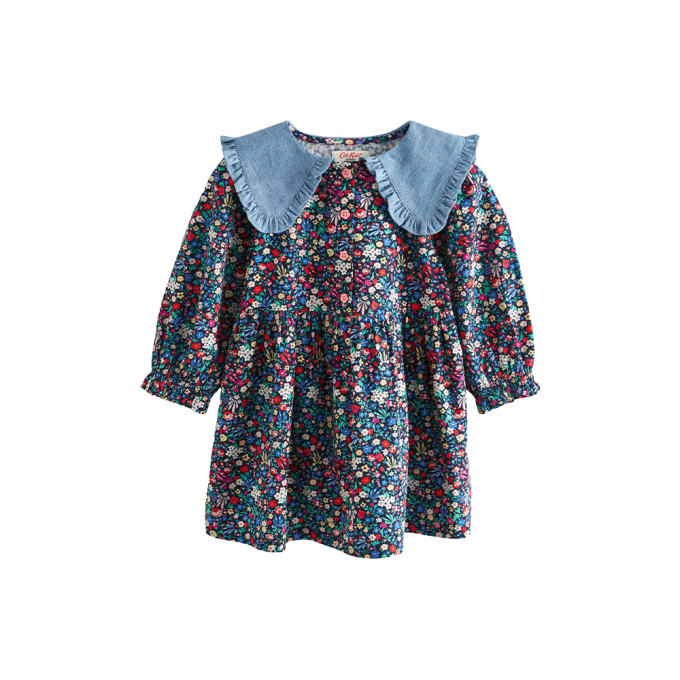 키즈 롱 슬리브 카라 드레스 - 하모니 딧시