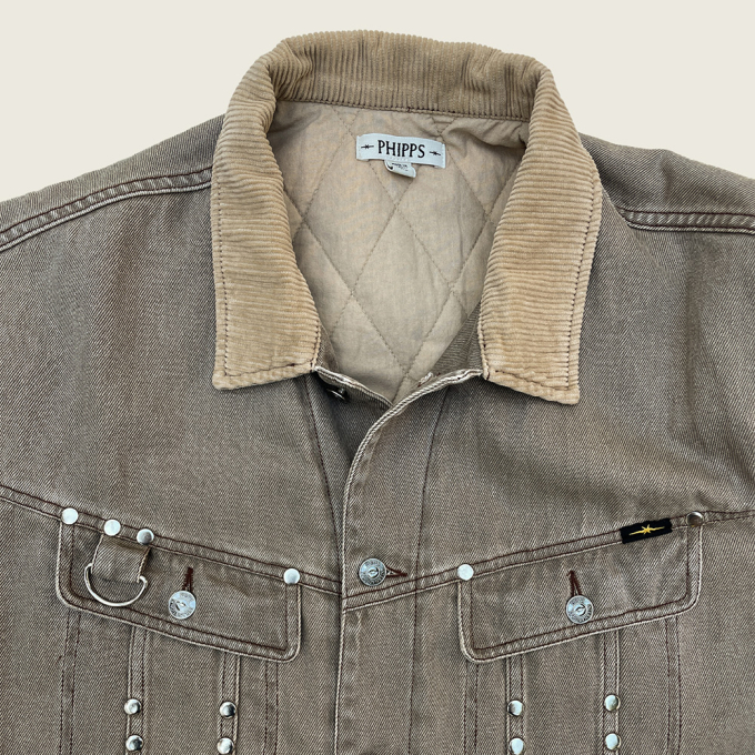 스터드 데님 자켓